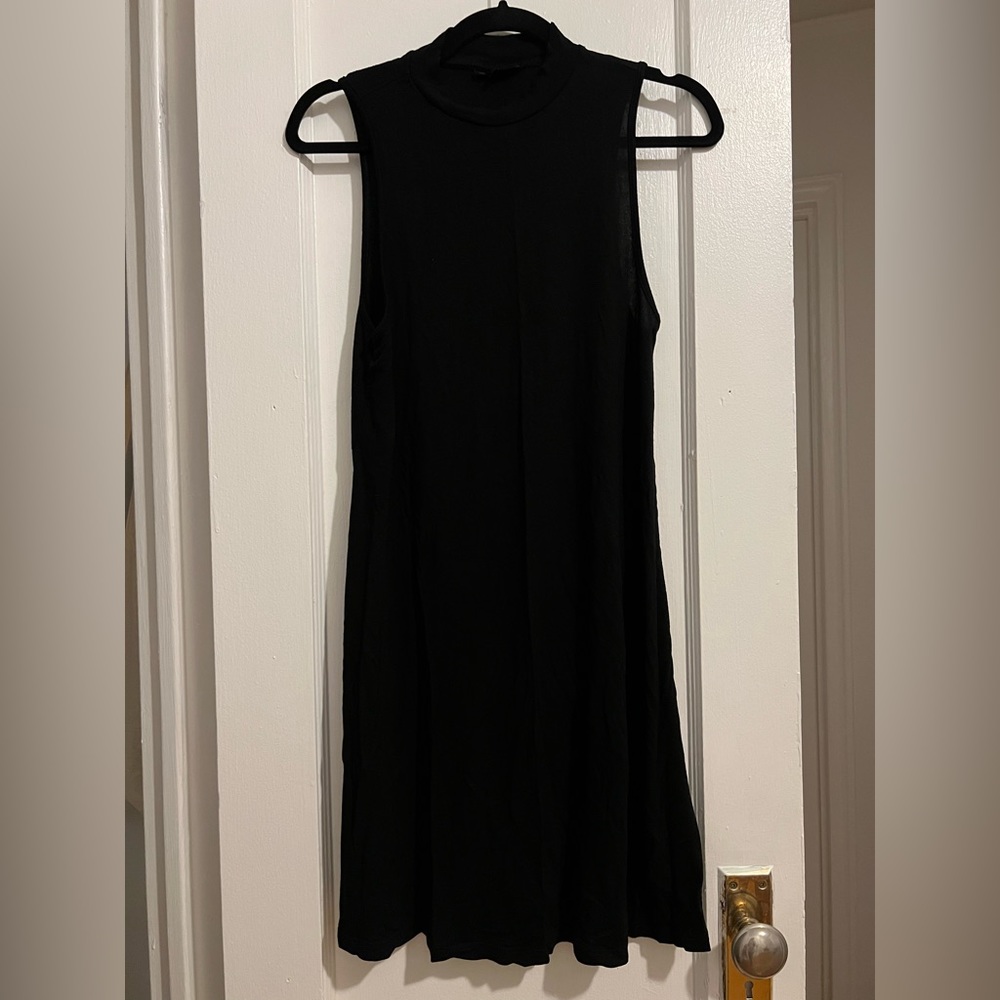 Top Shop midi sleeveless black dress